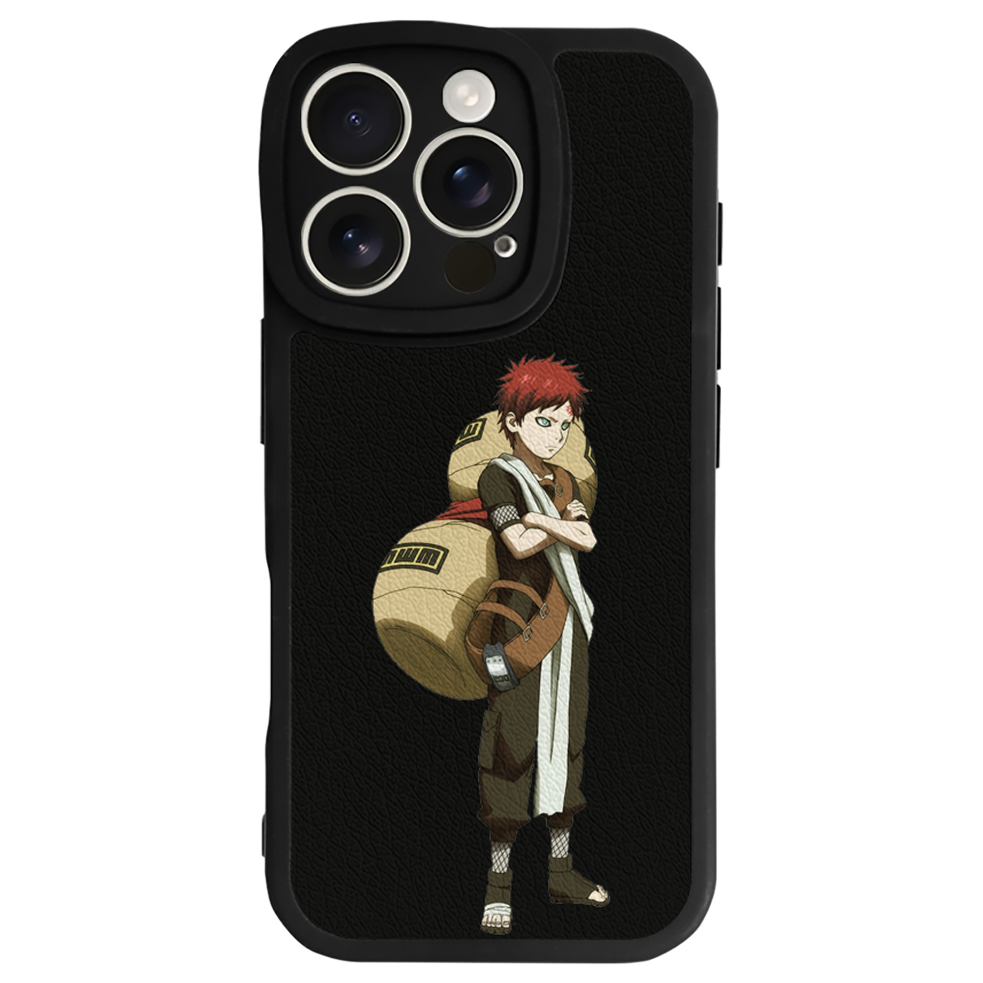 （画像用） NARUTO -ナルト- ガアラ Gaara 【iPhone 16シリーズ対応】シリコンスマホケース（レザー調） 材質：シリコン